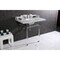 Kingston Brass 36 Carrara Marble Console Sink with Acrylic Legs, Marble WhitePolished Nickel LMS36MA6 - alternate 5